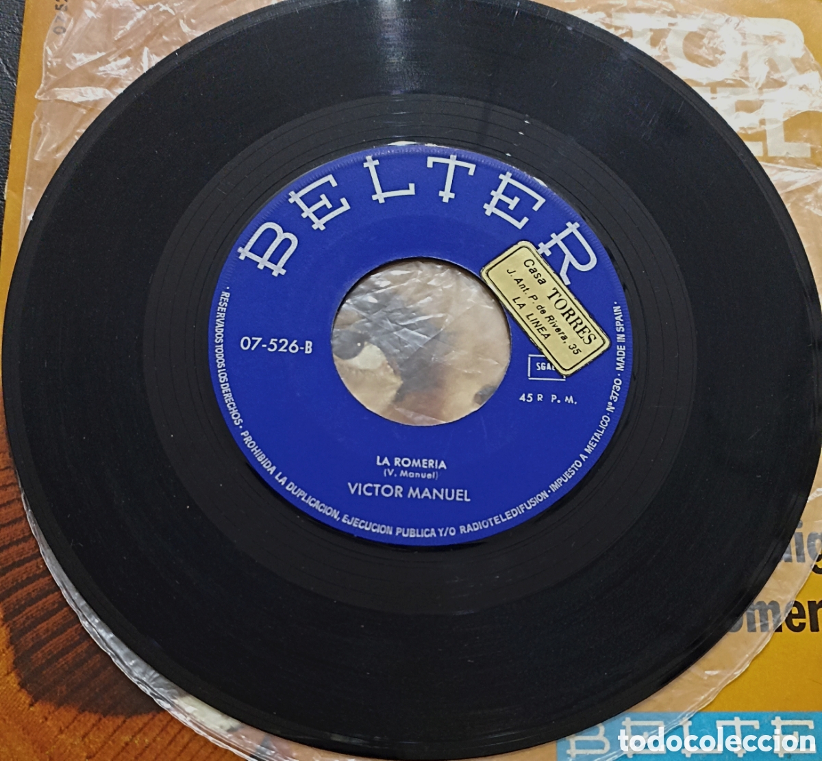 Discos de vinilo: SINGLE V&Iacute;CTOR MANUEL - EL MENDIGO. BELTER 1969 - Foto 3