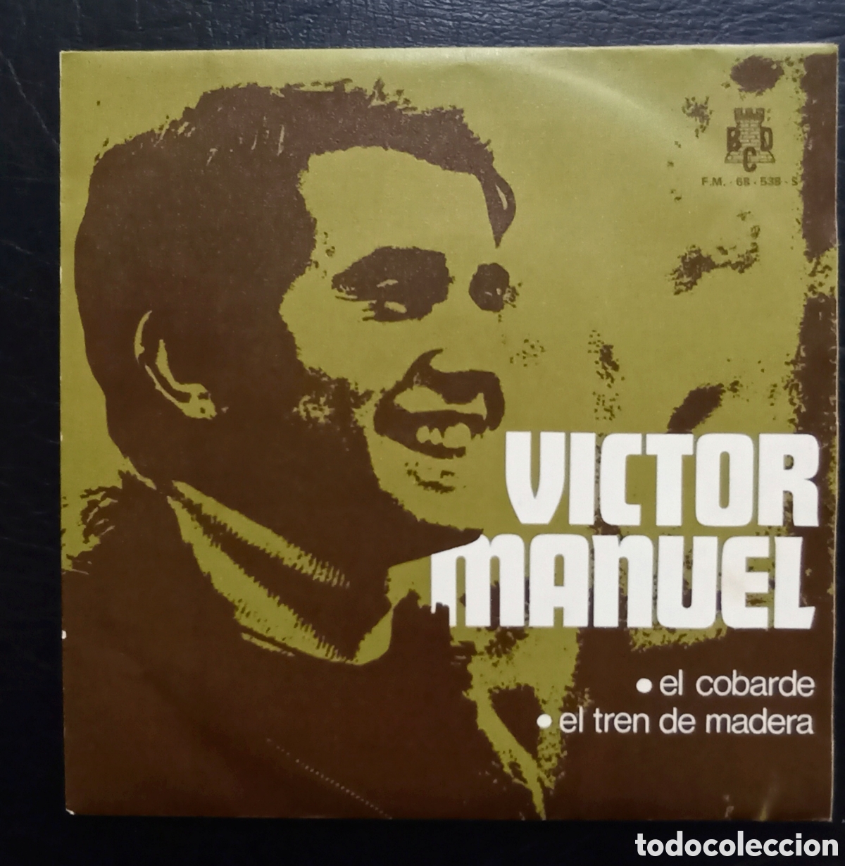 Discos de vinilo: SINGLE V&Iacute;CTOR MANUEL - EL COBARDE - BCD 1970 - Foto 2