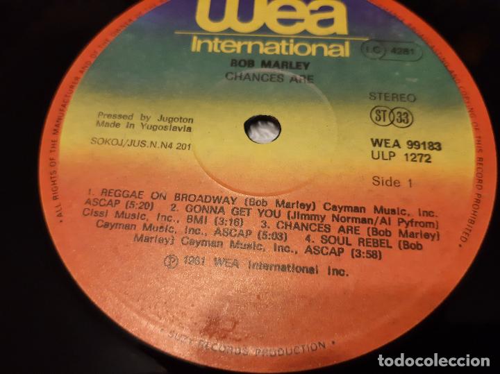 Discos de vinilo: BOB MARLEY -CHANCES ARE- (1983) LP DISCO VINILO - Foto 3