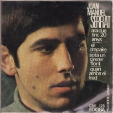 Discos de vinilo: DISCO SINGLE, JOAN MANUEL SERRAT (ARA QUE TINC 20 ANYS). Lote 380591539