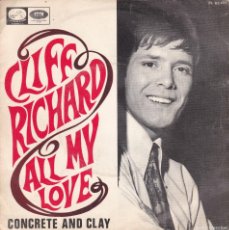 Discos de vinilo: DISCO SINGLE, CLIFF RICHARD (ALL MY LOVE). Lote 380592894