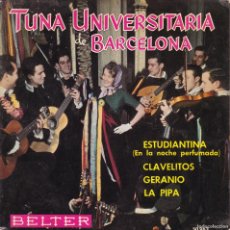 Discos de vinilo: DISCO SINGLE, TUNA UNIVERSITARIA DE BARCELONA (ESTUDIANTINA). Lote 380593014