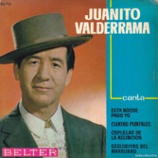 Discos de vinilo: DISCO SINGLE, JUANITO VALDERRAMA (ESTA NOCHE PAGO YO). Lote 380593209