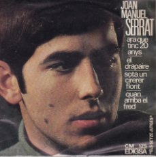 Discos de vinilo: DISCO SINGLE, JOAN MANUEL SERRAT (ARA QUE TINC 20 ANYS). Lote 380665864