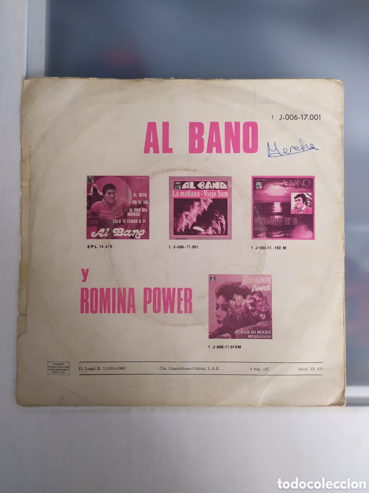 Discos de vinilo: Single Al Bano. La ma&ntilde;ana / Viejo Sam - Foto 2