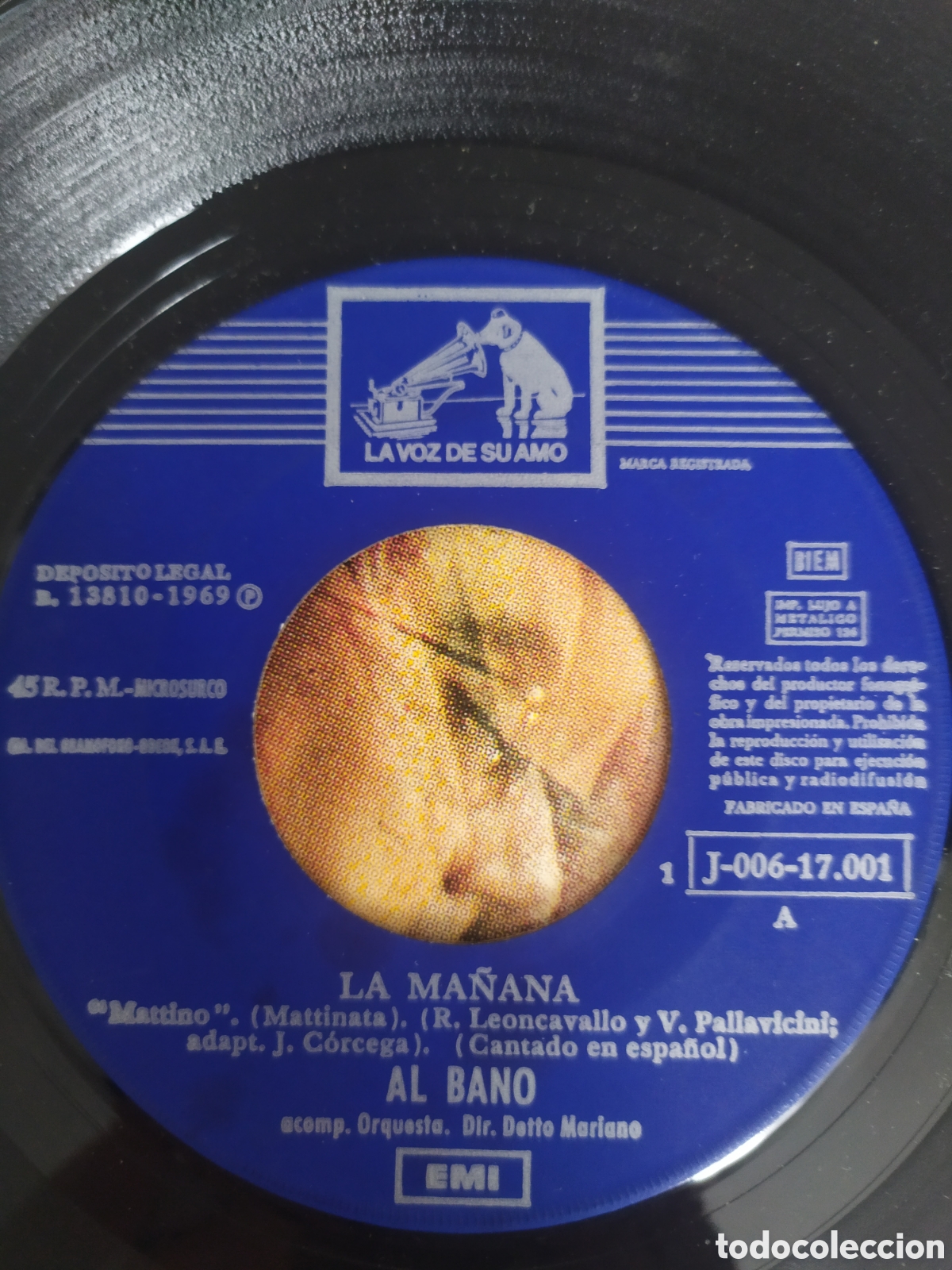 Discos de vinilo: Single Al Bano. La ma&ntilde;ana / Viejo Sam - Foto 3