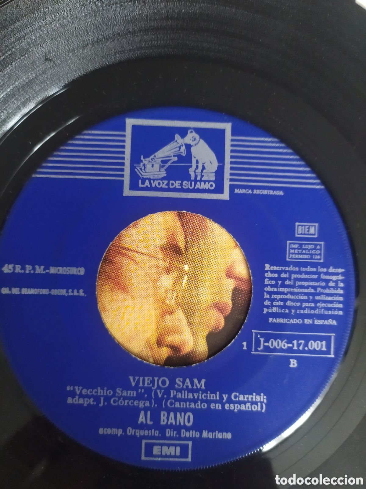 Discos de vinilo: Single Al Bano. La ma&ntilde;ana / Viejo Sam - Foto 4
