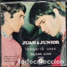 Discos de vinilo: JUAN & JUNIOR. TIEMPO DE AMOR. SINGLE.