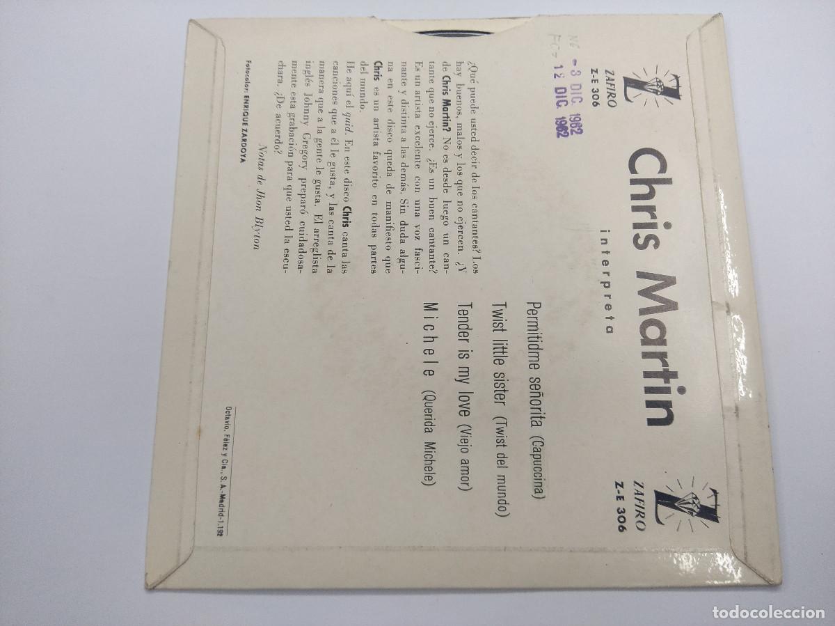 Discos de vinilo: CHRIS MARTIN/PERMITIDME SE&Ntilde;ORITA/SINGLE. - Foto 3