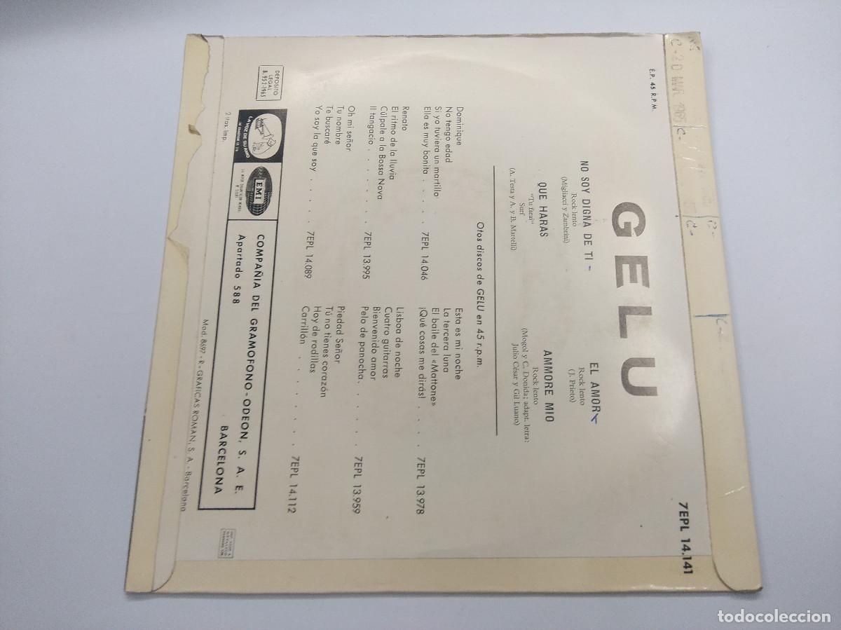 Discos de vinilo: GUELU/NO SOY DIGNA DE TI/SINGLE. - Foto 3