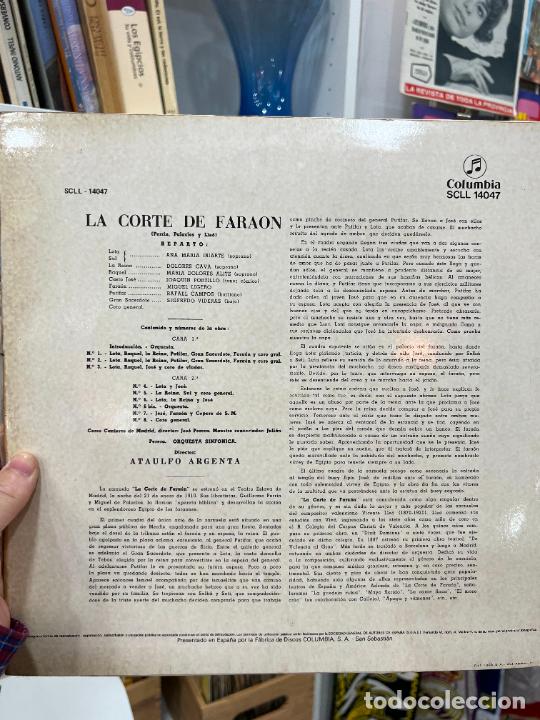 Discos de vinilo: LP LA CORTE DE FARAON - Foto 2