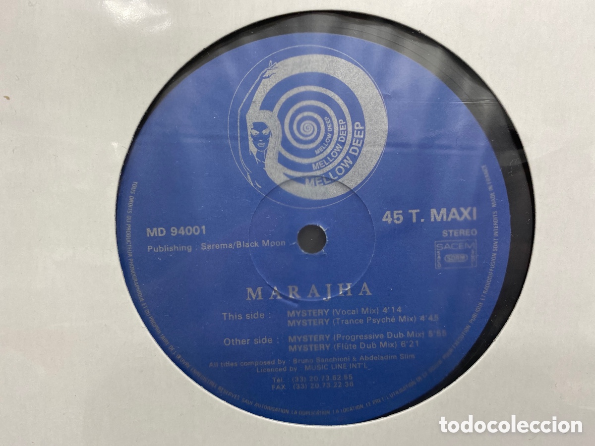 Discos de vinilo: Marajha - Mystery (12&rdquo;, Maxi) - Foto 2