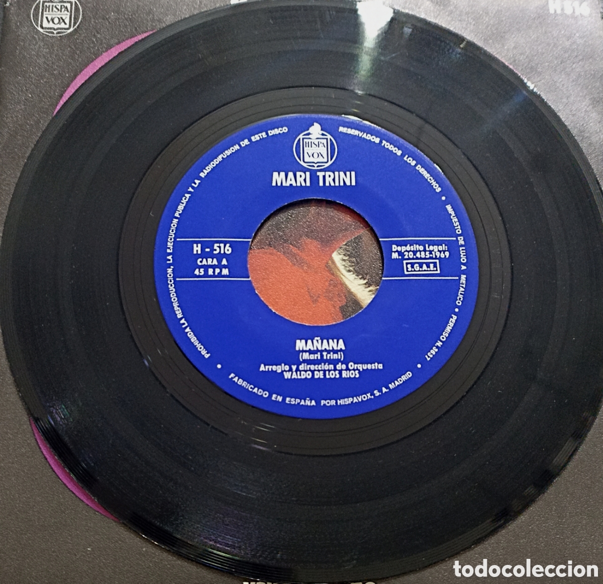 Discos de vinilo: SINGLE MARI TRINI - MA&Ntilde;ANA - HISPAVOX 1969 - Foto 3