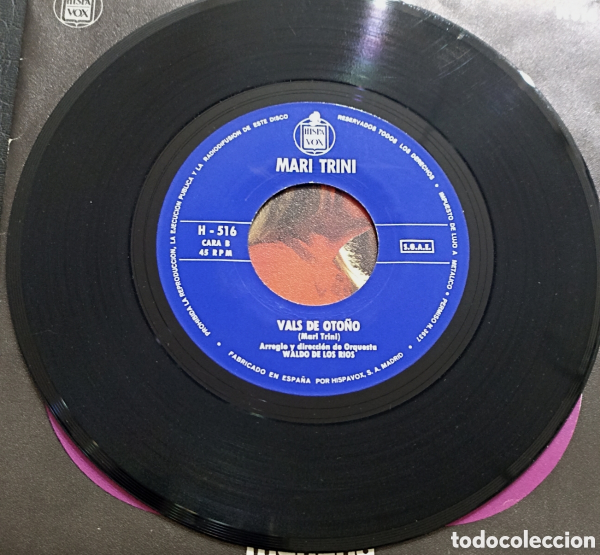 Discos de vinilo: SINGLE MARI TRINI - MA&Ntilde;ANA - HISPAVOX 1969 - Foto 5