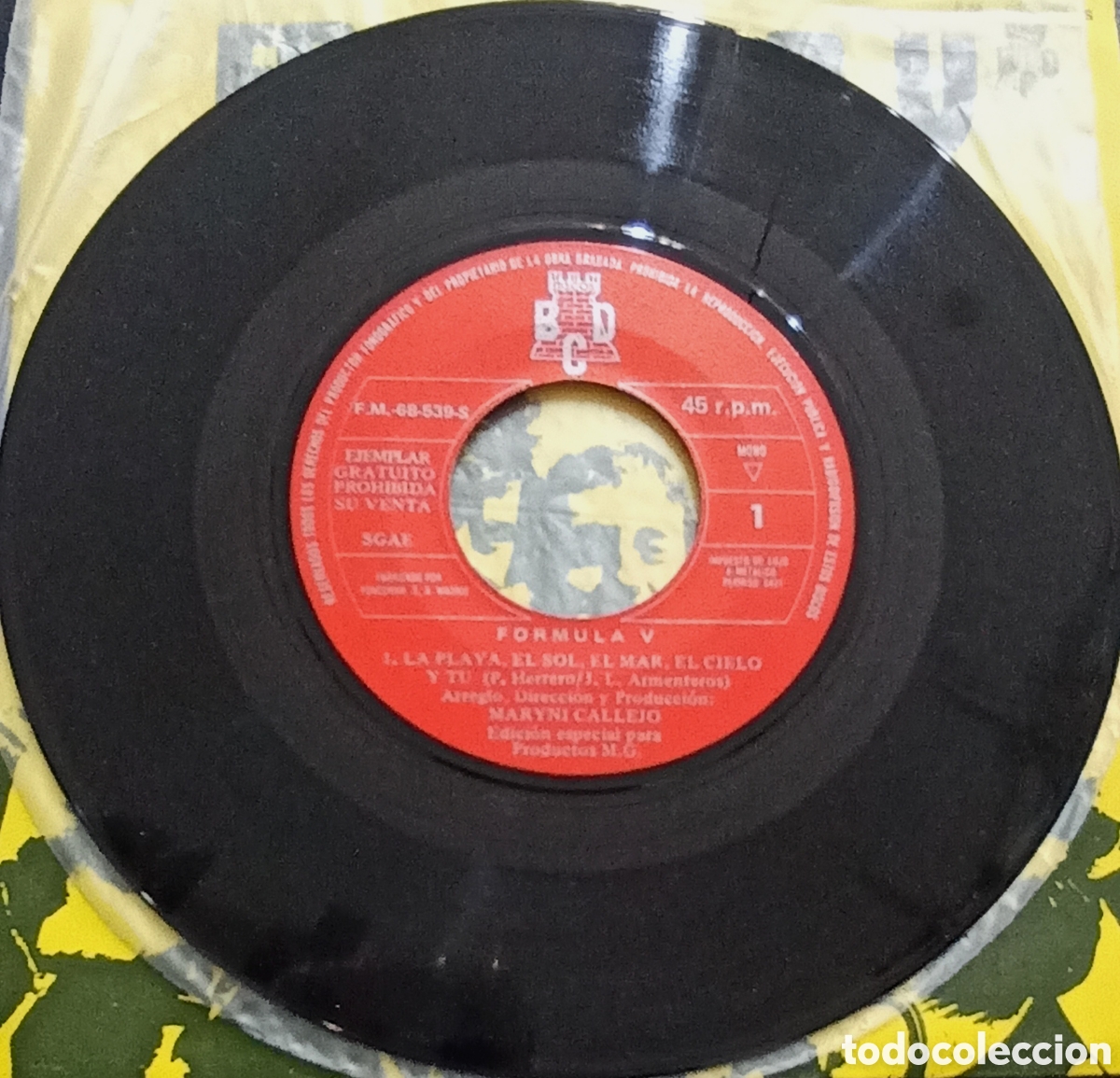 Discos de vinilo: SINGLE FORMULA V - TENGO TU AMOR - BCD 1970 - Foto 3