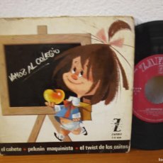 Discos de vinilo: EP INFANTIL - LOS CHAVALITOS TV (FAMILIA TELERIN) - VAMOS AL COLEGIO + 3 (1965) *PEDIDO MÍNIMO 6€*. Lote 380826039