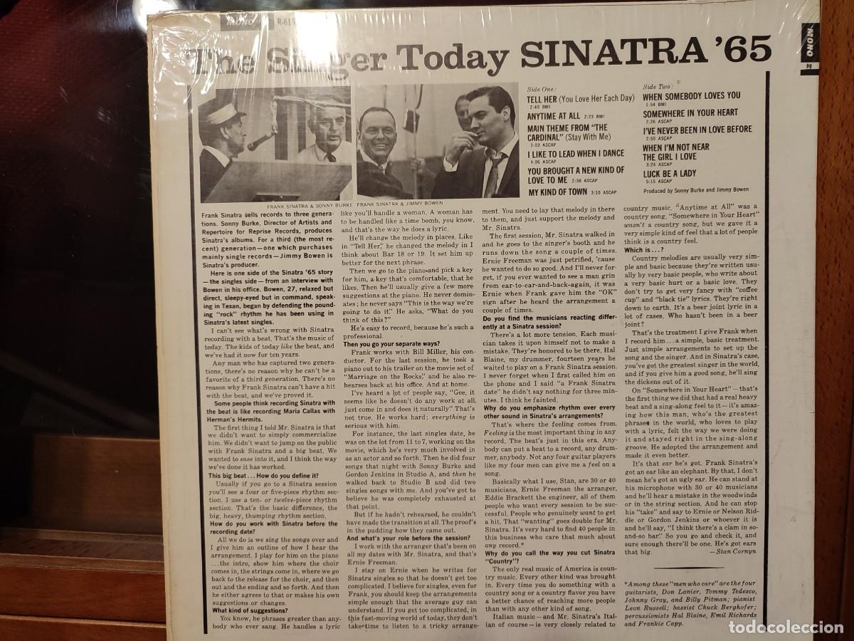 Discos de vinilo: Lp Frank Sinatra. Sinatra 65&acute; - Foto 2