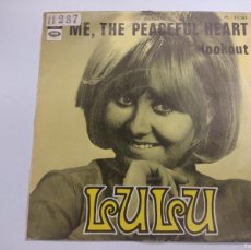 Discos de vinilo: LULU/ME,THE PEACEFUL HEART/SINGLE PROMOCIONAL NO VENDIBLE.. Lote 380836449
