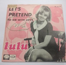 Discos de vinilo: LULU/LET'S PRETEND/SINGLE PROMOCIONAL NO VENDIBLE.. Lote 380836694