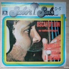Discos de vinilo: OSCAR D'LEON Y SU SALSA MAYOR- EL MANISERO/ HUELE A QUEMAO- SINGLE ODEON 1977 PROMOCIONAL. Lote 380838449