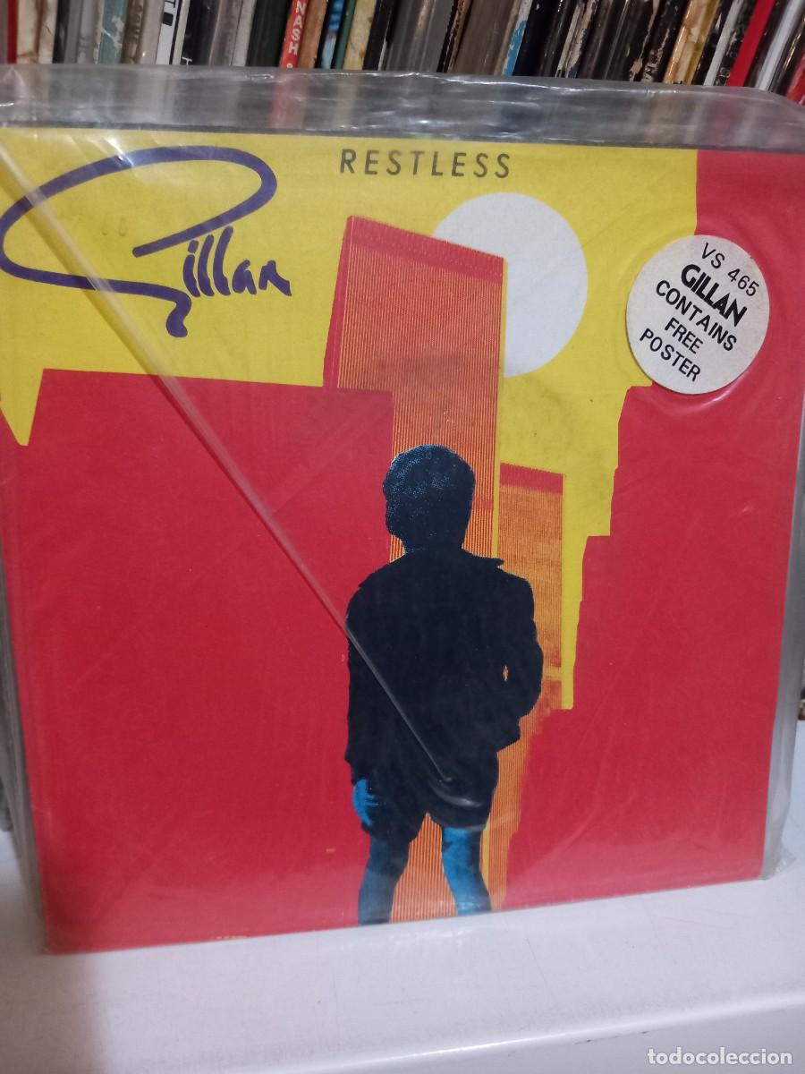 Discos de vinilo: Gillan &lrm;&ndash; Restless - simple con poster - Foto 1