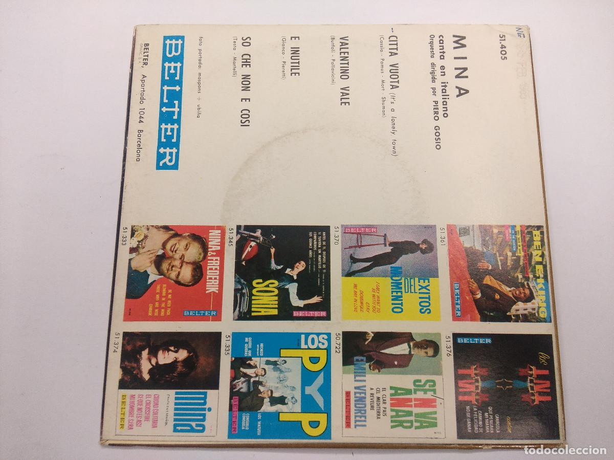 Discos de vinilo: MINA/CITTA VOUTA/SINGLE. - Foto 3
