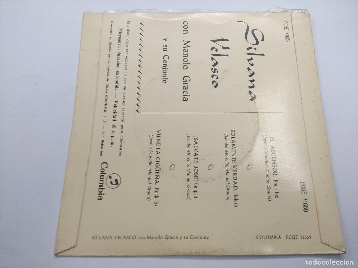 Discos de vinilo: SILVANA VELASCO CON MANOLO GARCIA/EL ASCENSOR/SINGLE. - Foto 3