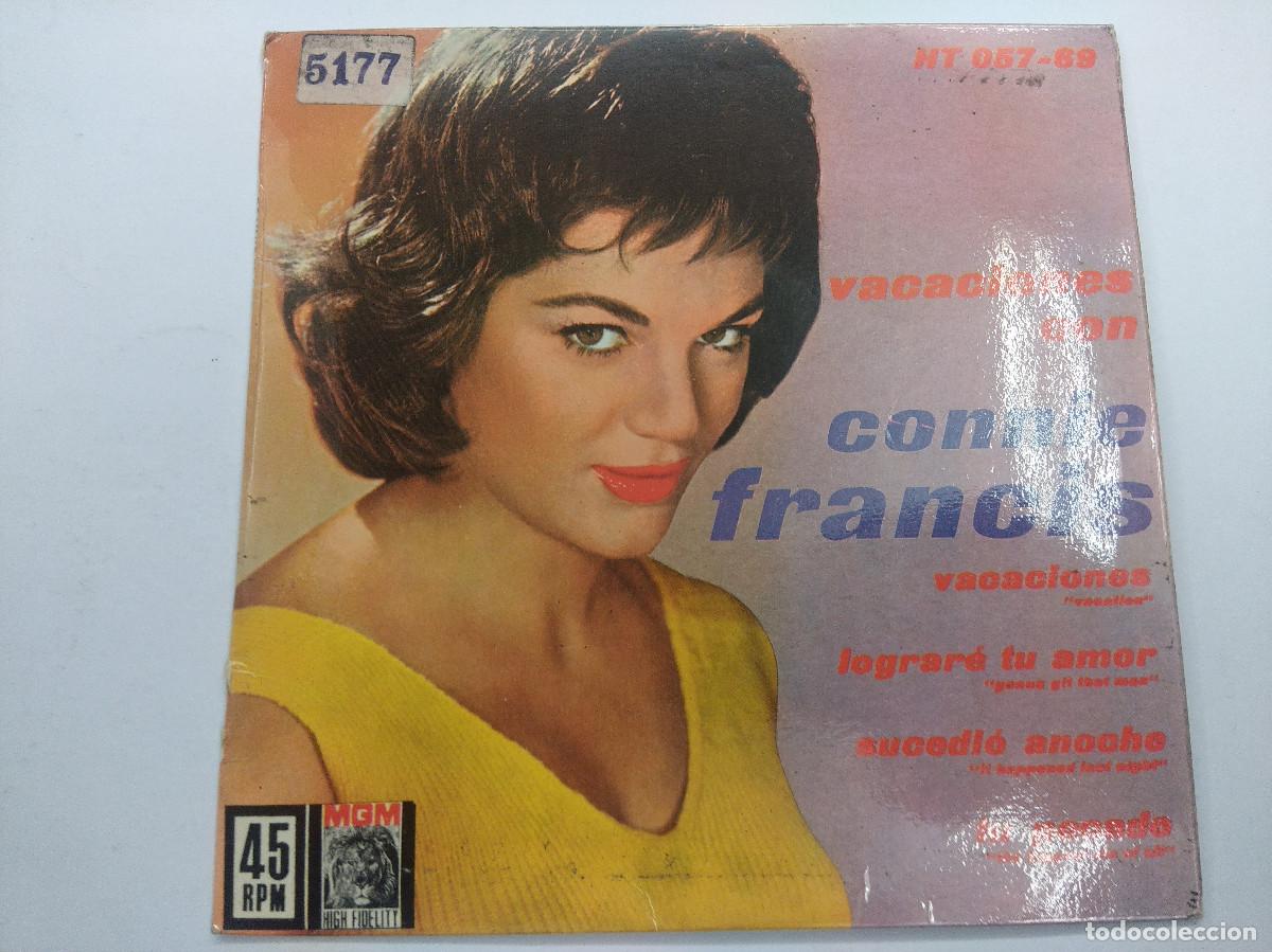 Discos de vinilo: CONNIE FRANCIS/VACACIONES/SINGLE. - Foto 1