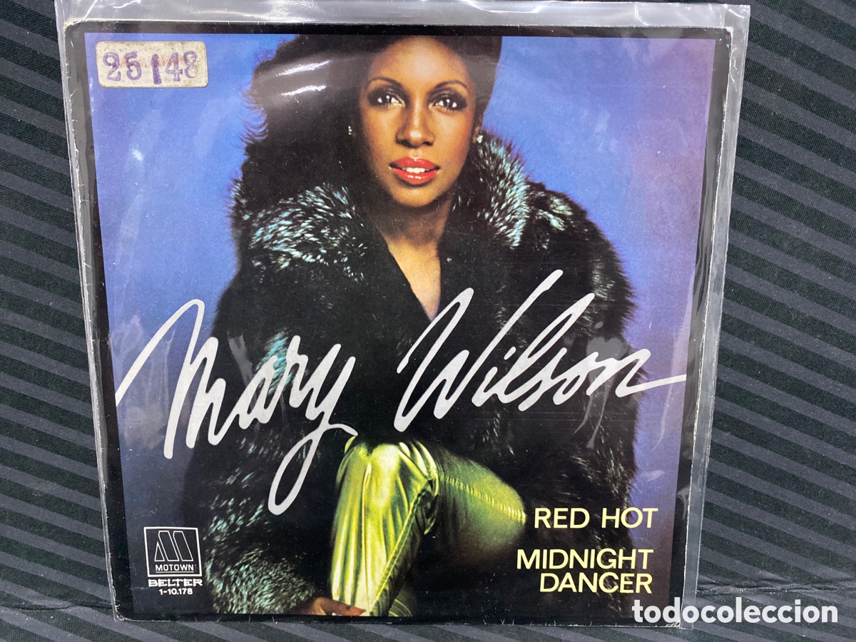 Discos de vinilo: Mary Wilson - Red Hot / Midnight Dancer (7&rdquo;, Single) - Foto 1
