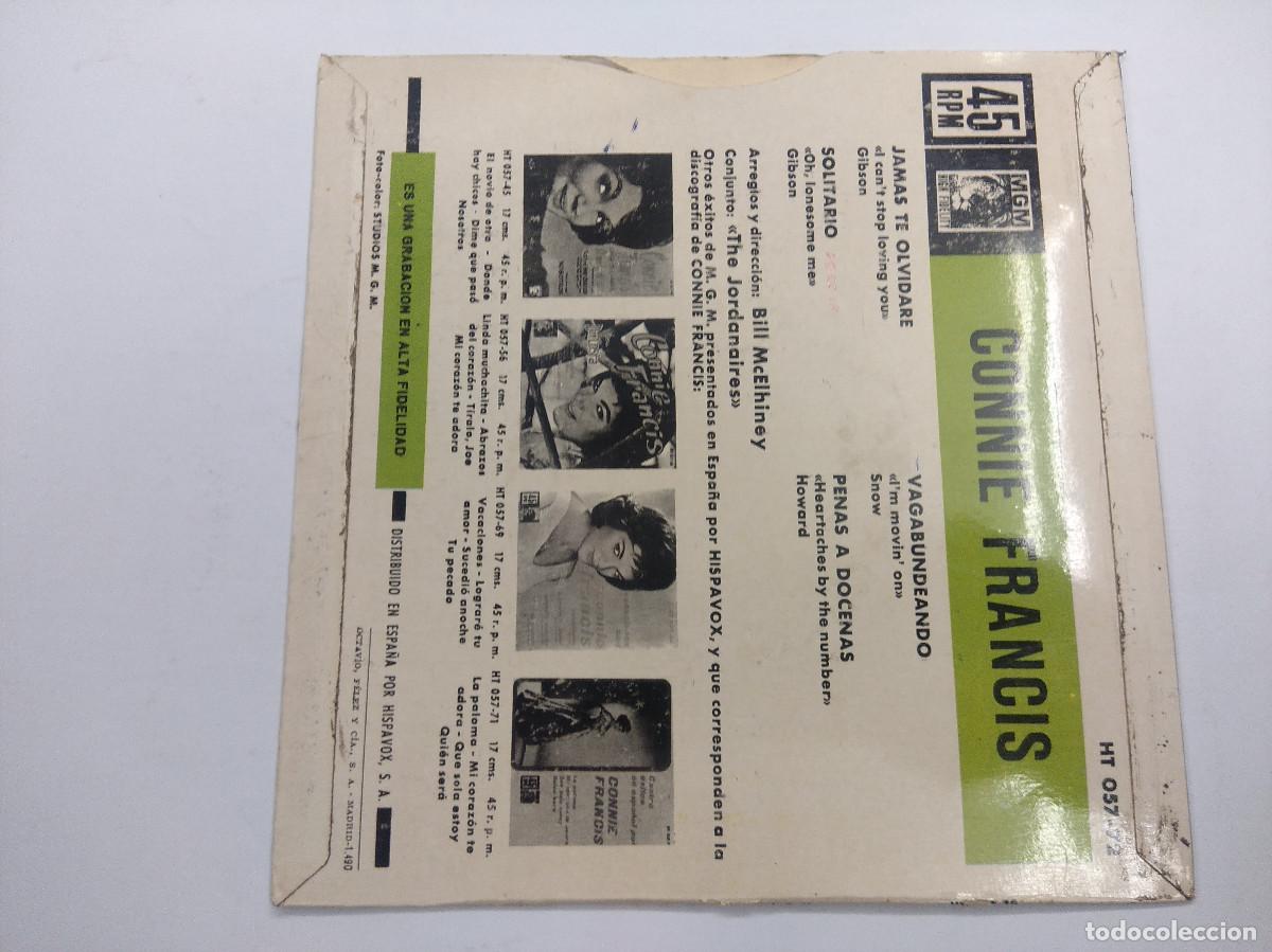 Discos de vinilo: CONNIE FRANCIS/JAMAS TE OLVIDARE/SINGLE. - Foto 3