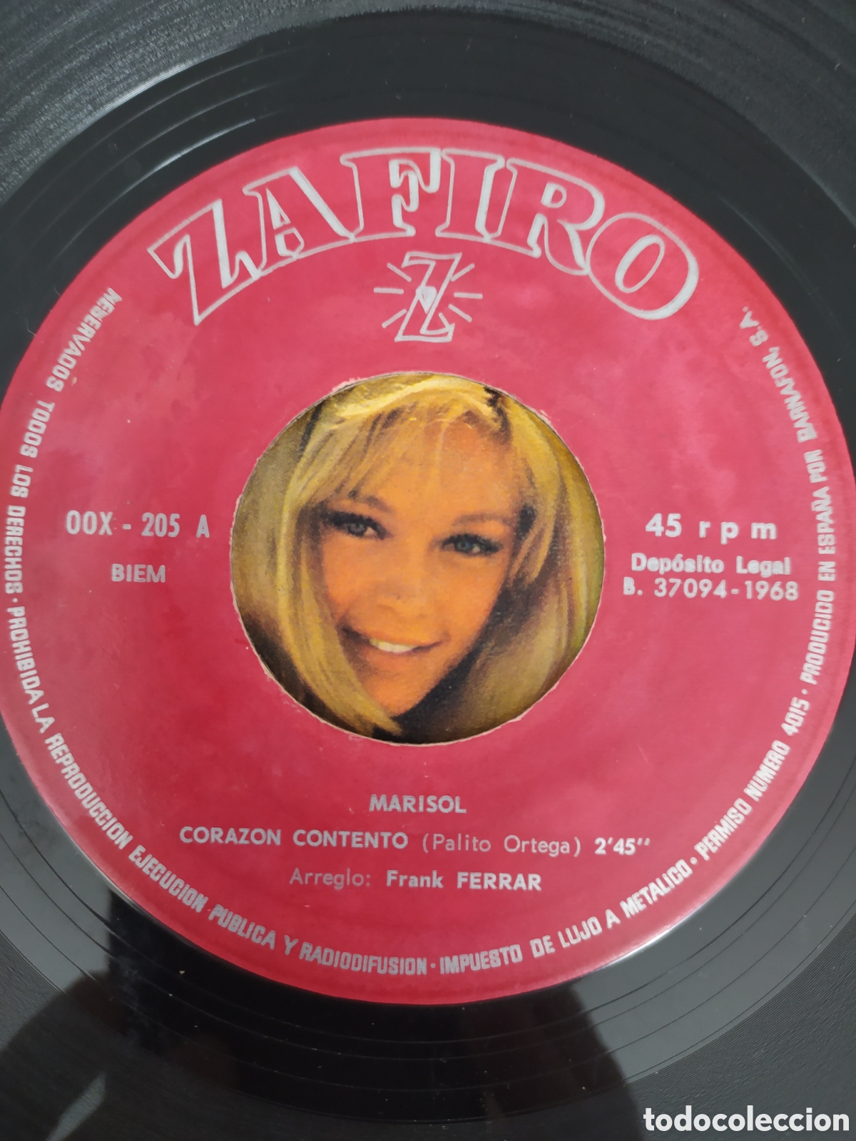 Discos de vinilo: Single Marisol. Coraz&oacute;n contento/ Si me das la mano - Foto 3