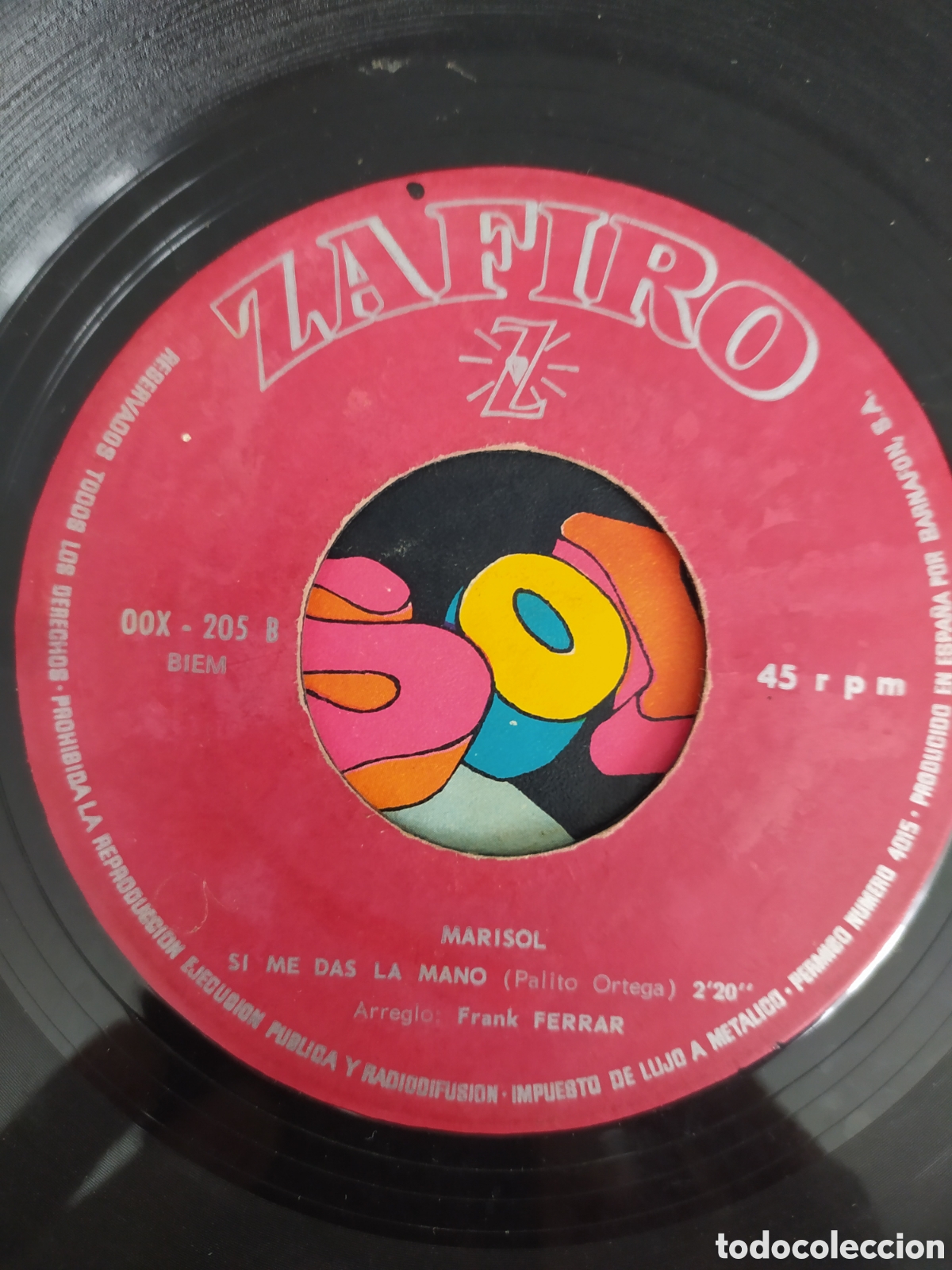 Discos de vinilo: Single Marisol. Coraz&oacute;n contento/ Si me das la mano - Foto 4