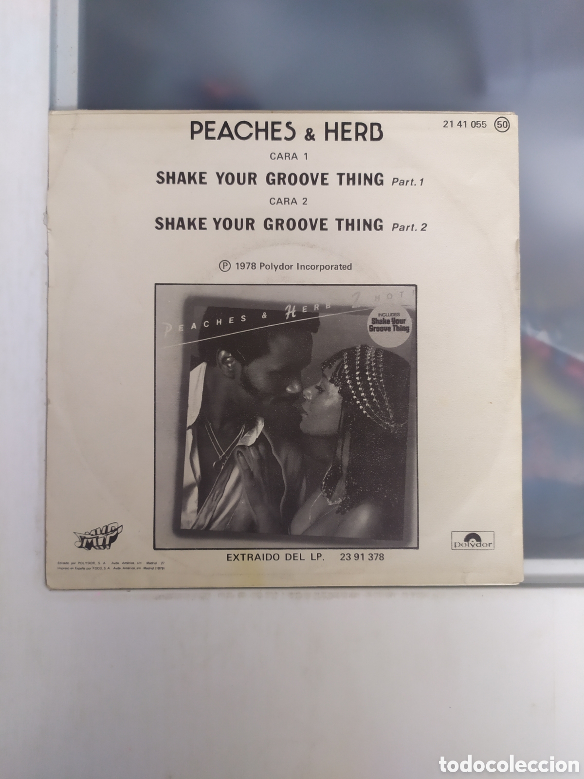 Discos de vinilo: Single Peaches & Herb. Shake your grovee thing parte 1 y 2 - Foto 2