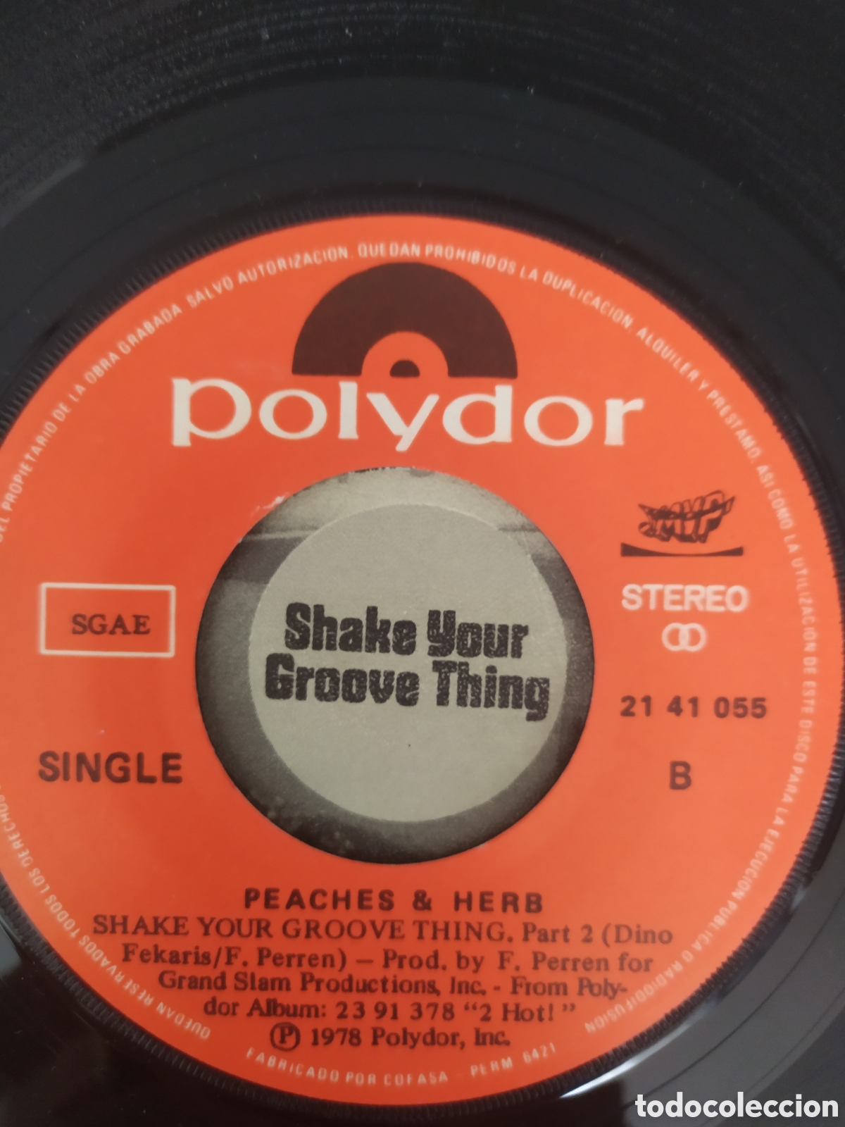 Discos de vinilo: Single Peaches & Herb. Shake your grovee thing parte 1 y 2 - Foto 4