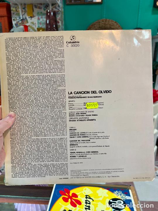 Discos de vinilo: LP LA CANCION DEL OLVIDO - Foto 2