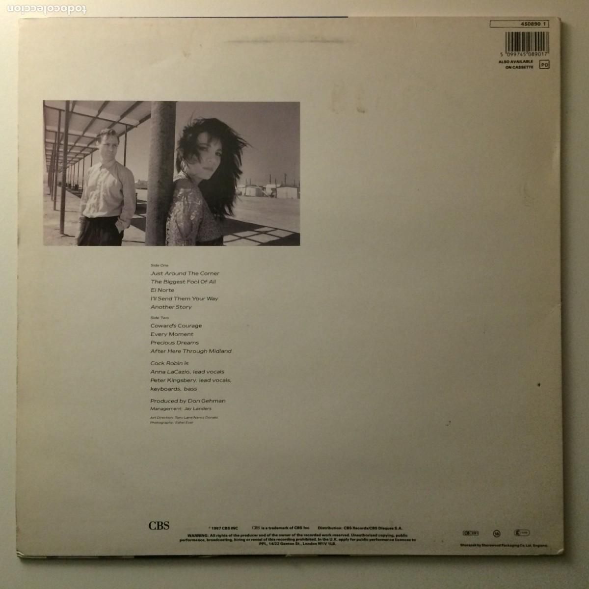 Discos de vinilo: Cock Robin &lrm;&ndash; After Here Through Midland , UK 1987 CBS - Foto 2
