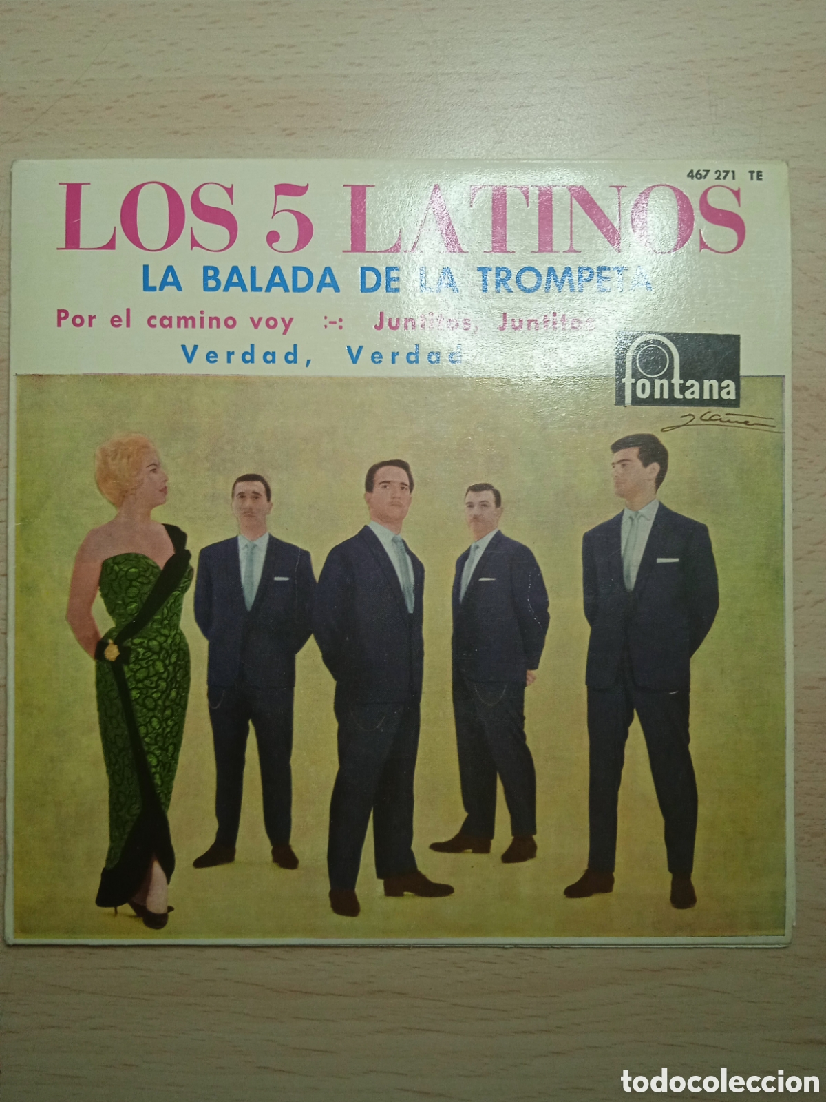 Discos de vinilo: EP 7&rdquo; Los cinco latinos 1962 La balada de la trompeta+3 - Foto 1