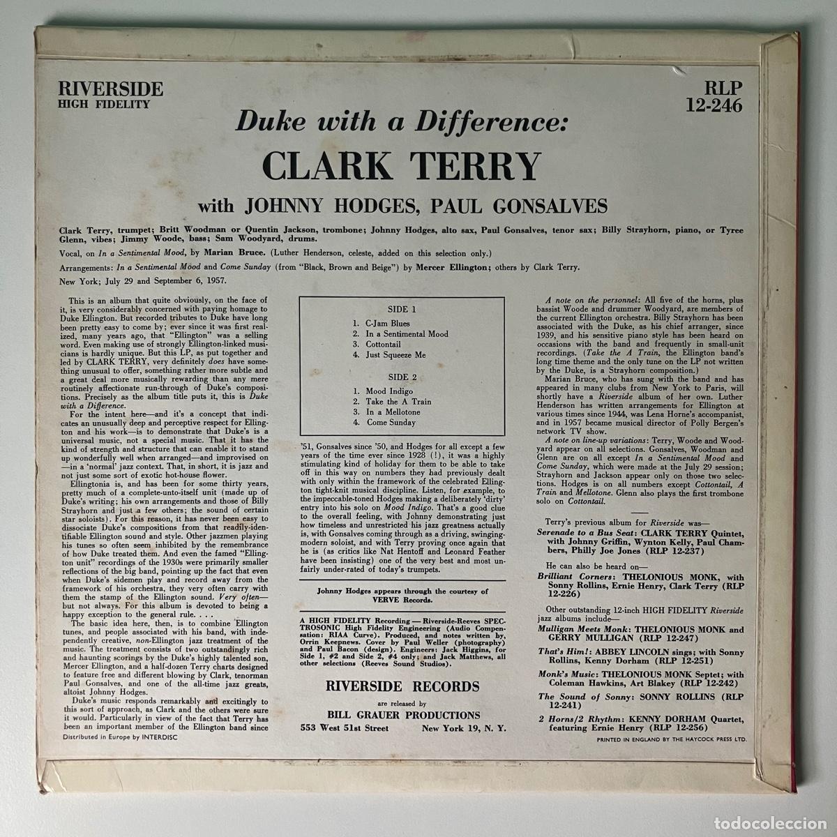 Discos de vinilo: Clark Terry &lrm;&ndash; Duke With A Difference, UK 1961 Riverside* - Foto 2