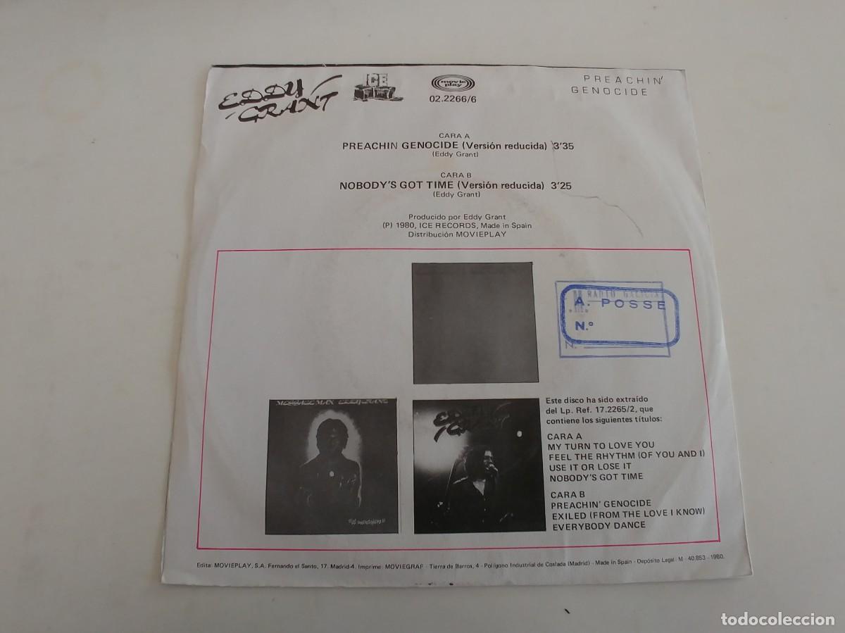 Discos de vinilo: EDDY GRANT-SINGLE Preachin Genocide - Foto 2