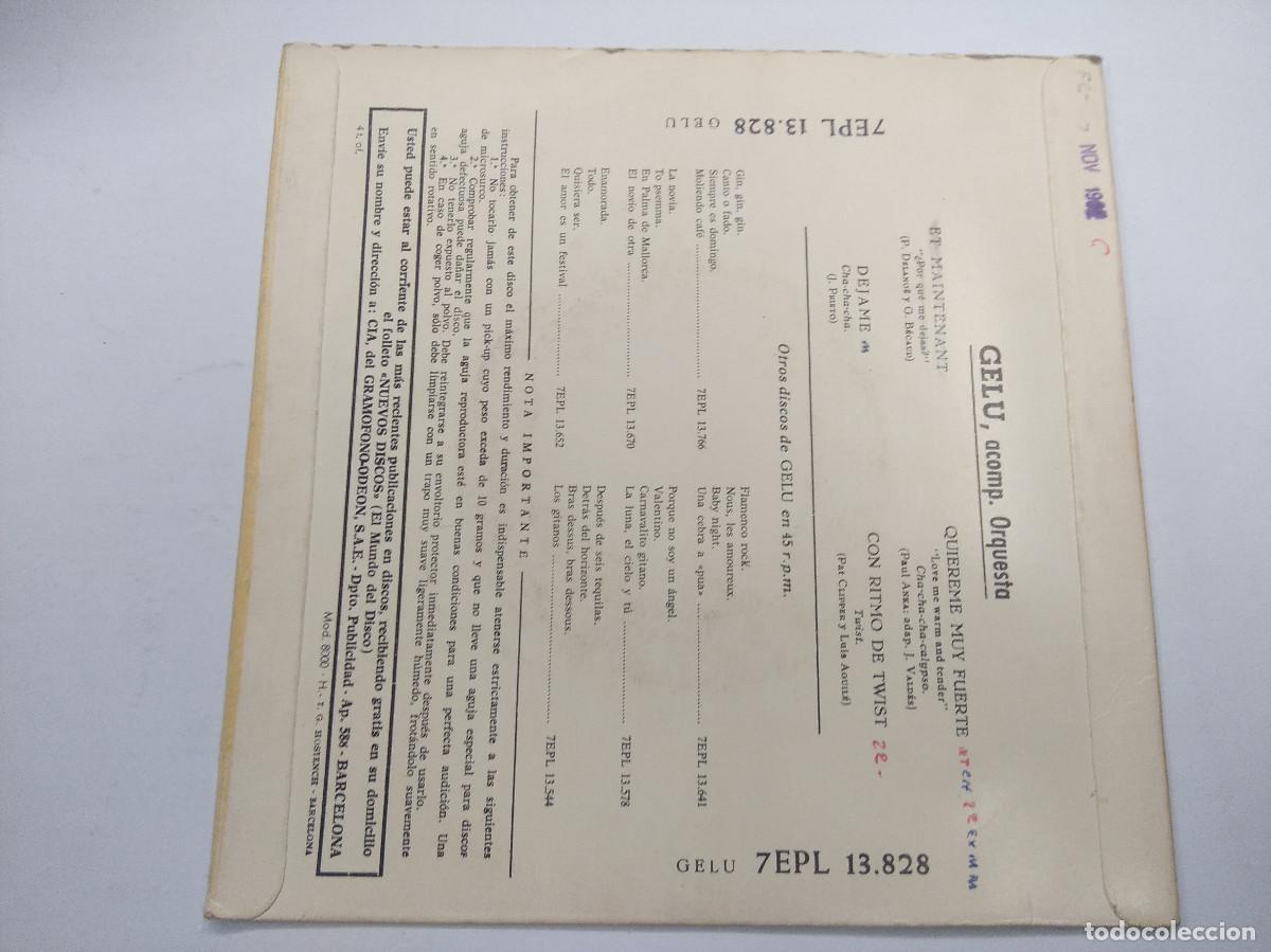 Discos de vinilo: GELU/ET MAINTENANT/SINGLE. - Foto 3