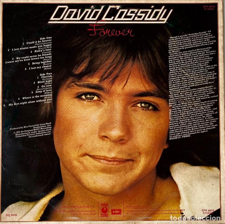 Discos de vinilo: DAVID CASSIDY. FOREVER. LP ORIGINAL UK - Foto 2