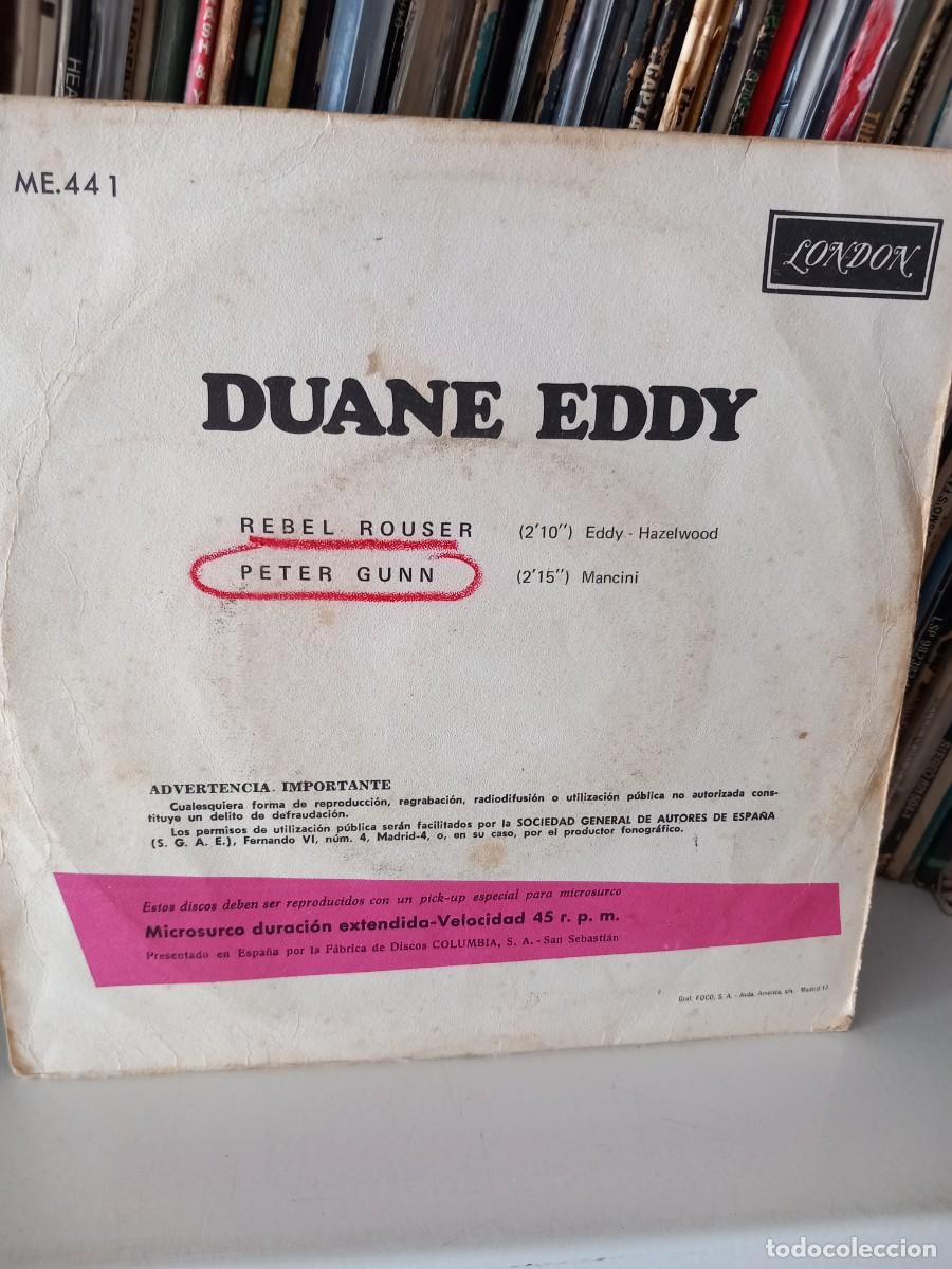 Discos de vinilo: Duane Eddy &lrm;&ndash; Rebel Rouser / Peter Gunn - SIMPLE - Foto 2