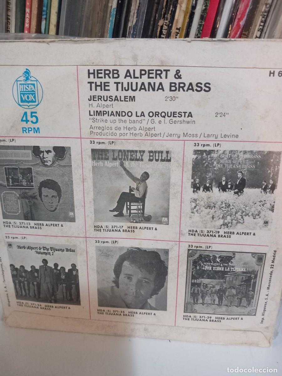 Discos de vinilo: HERB ALPERT - JESUSALEM - SIMPLE - Foto 2