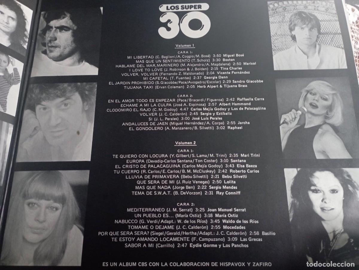 Discos de vinilo: Los super 30 (2 Lp) - Serrat, Raphael - Foto 2