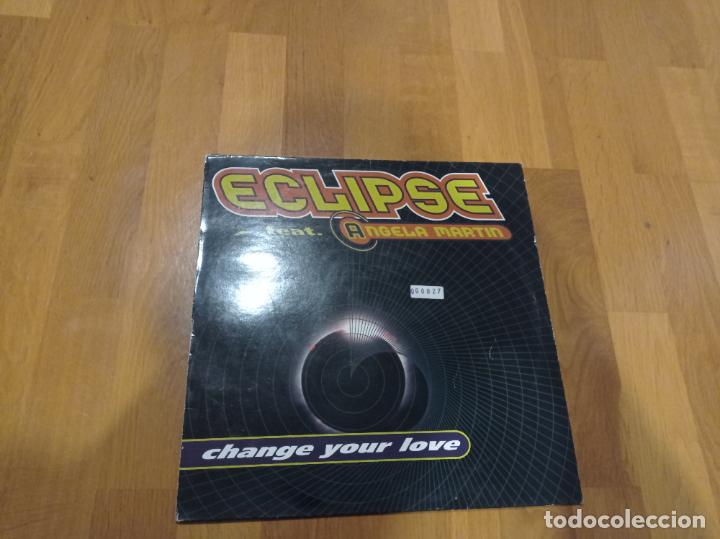 Discos de vinilo: Eclipse feat &Aacute;ngela Martin-change your love.maxi - Foto 1