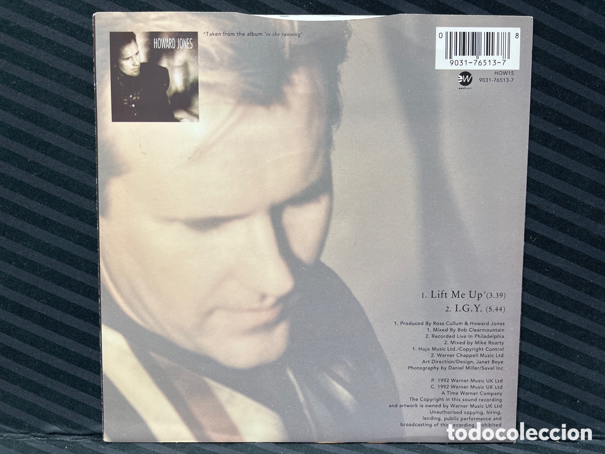 Discos de vinilo: Howard Jones - Lift Me Up (7&rdquo;, Single) - Foto 2