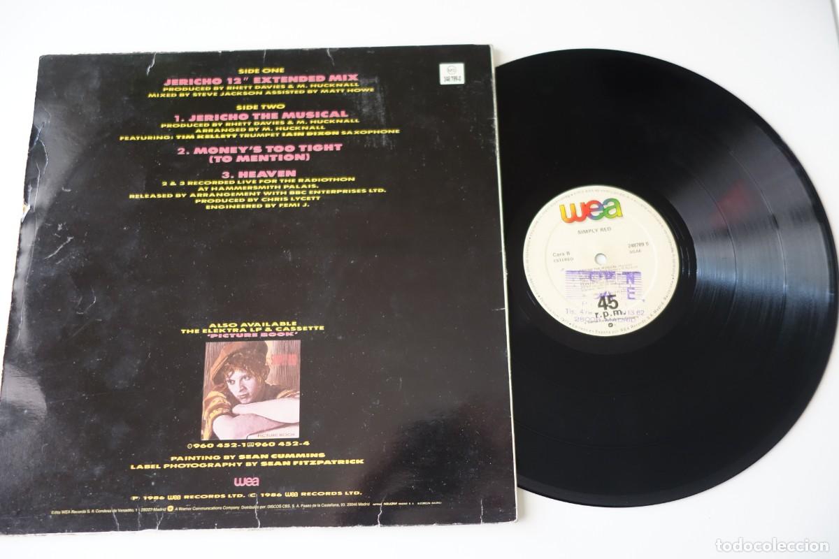 Discos de vinilo: SIMPLY RED: Jericho. MAXISINGLE 12&rdquo; Vinilo ESPA&Ntilde;OL - Foto 2