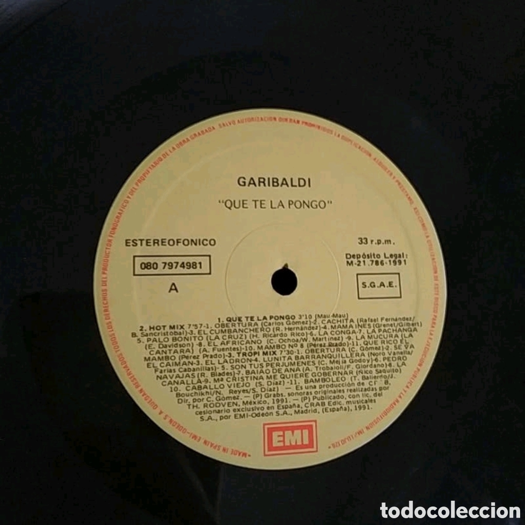 Discos de vinilo: Lp Garibaldi. Que te la pongo - Foto 3