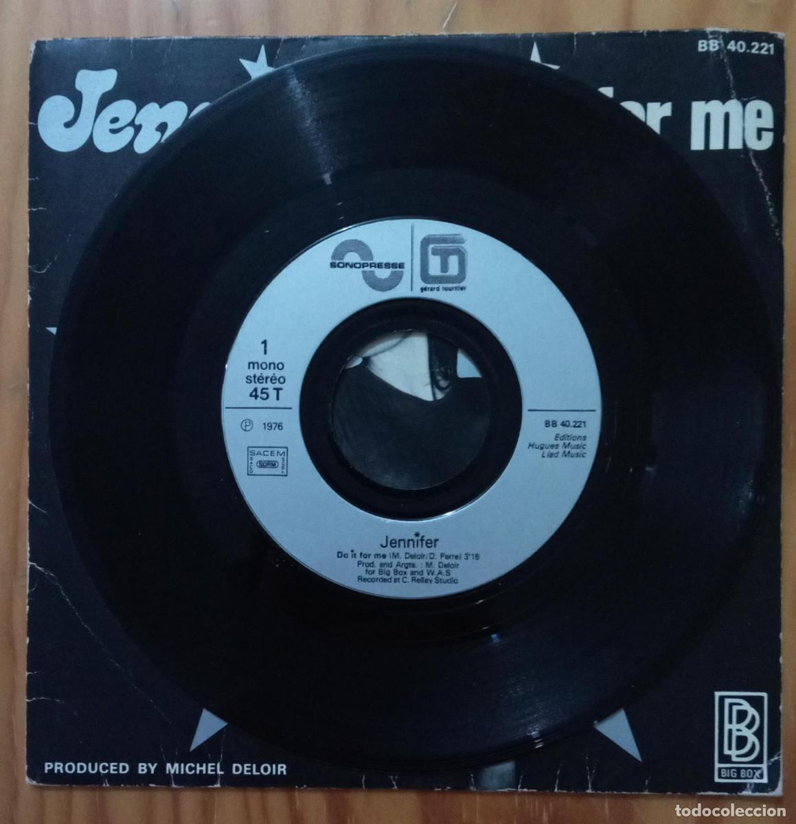 Discos de vinilo: Jennifer - Do it for me / Boogie boogie love - Foto 3