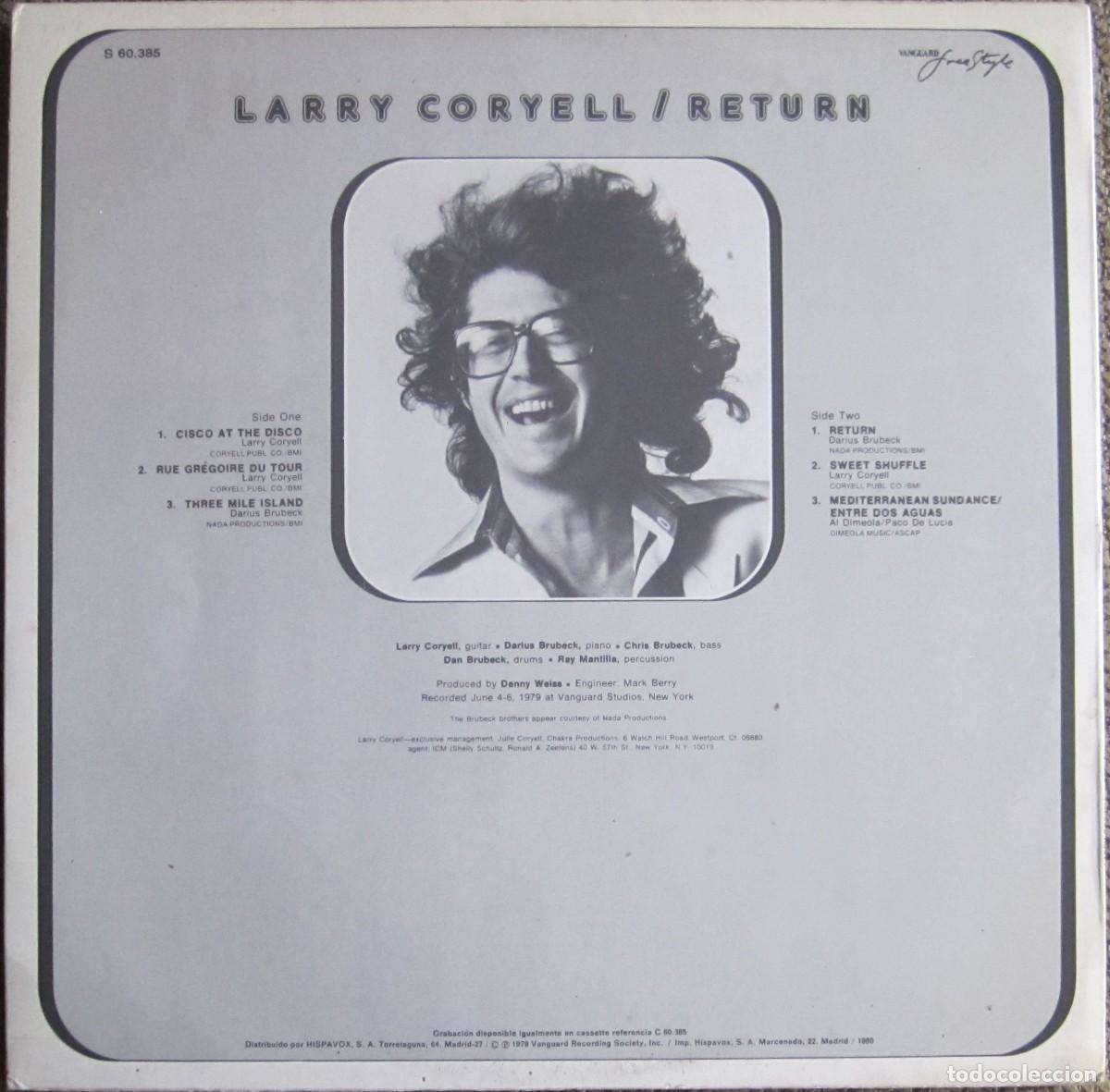 Discos de vinilo: LARRY CORYELL: RETURN - Foto 2